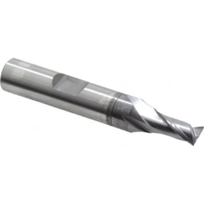 OSG 1/4, 1/2 LOC, 3/8 Shank Diam, 2-5/16 OAL, 2 Flute, Vanadium High Speed Steel Square End Mill Single End, TiCN Fin...